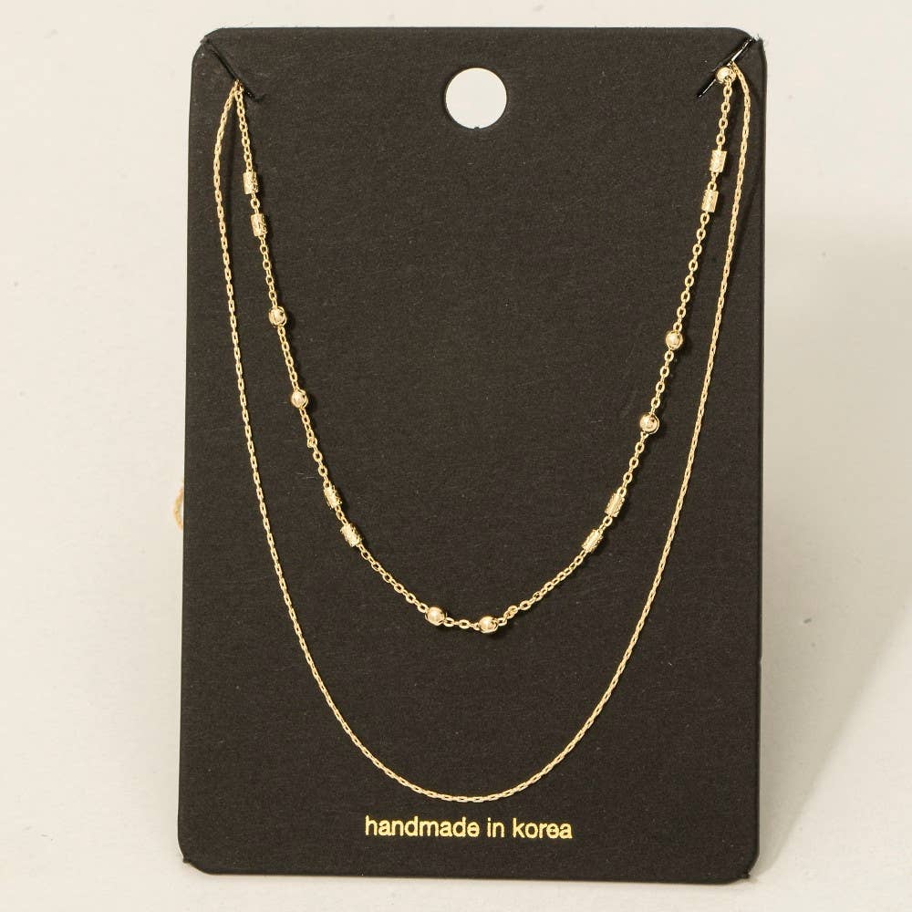 Fame Dainty Layered Classic Chain Necklace
