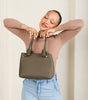 Jen & Co. Blair Classic Satchel Bag – Knotted Handles & Strap