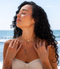 Lotus and Luna 7 Chakras Healing Necklace (Gold)