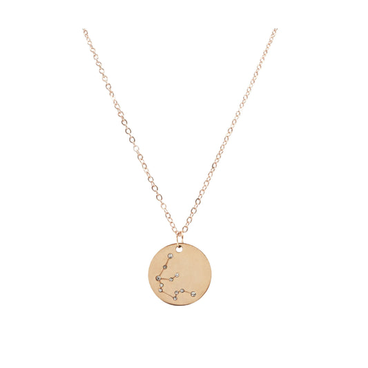 Zodiac Sign Rose Gold Necklace