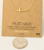 Fame Side Cross Pendant Necklace