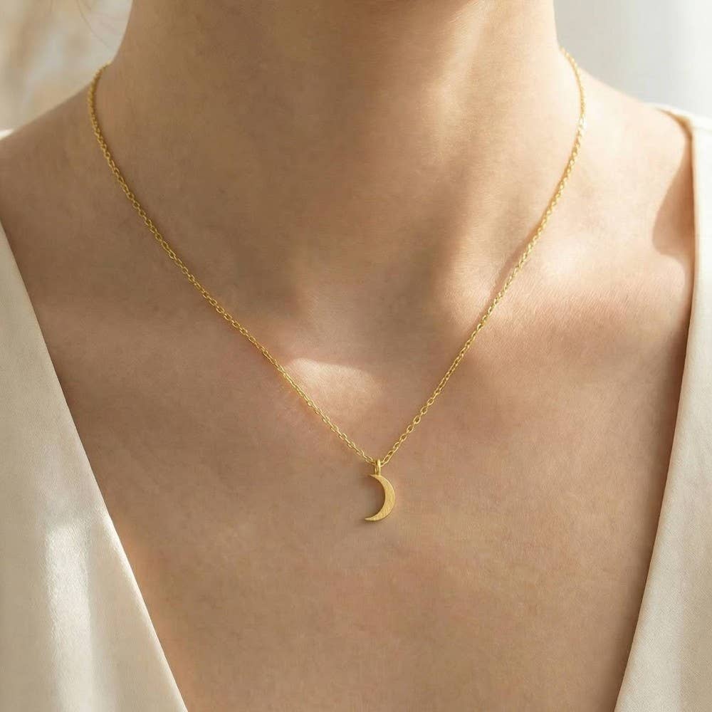 Moon Crescent Pendant Necklace