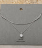 Round Cz Pendant Layered Chains Necklace