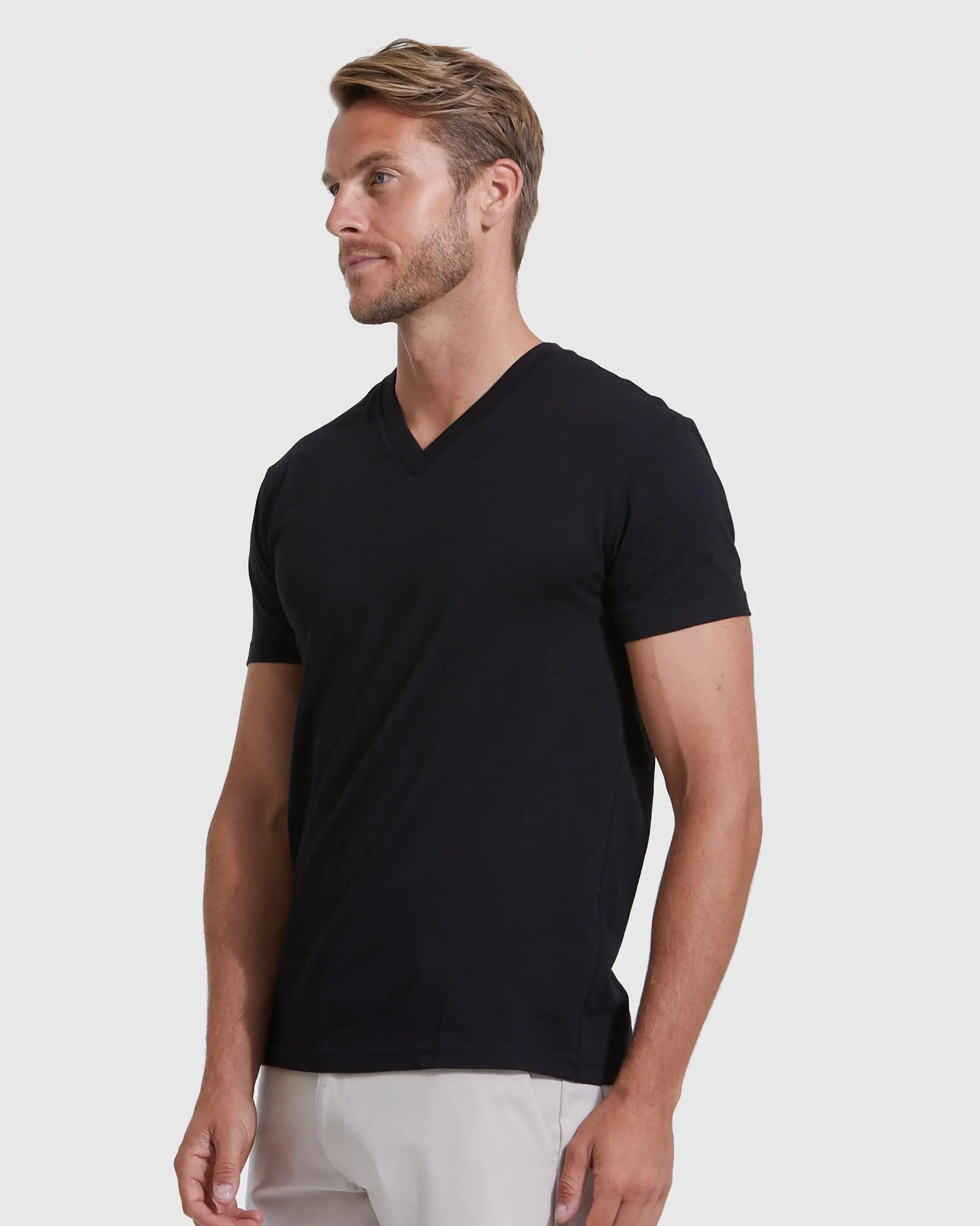 True Classic Men's Short Sleeve T-Shirt | V-Neck
