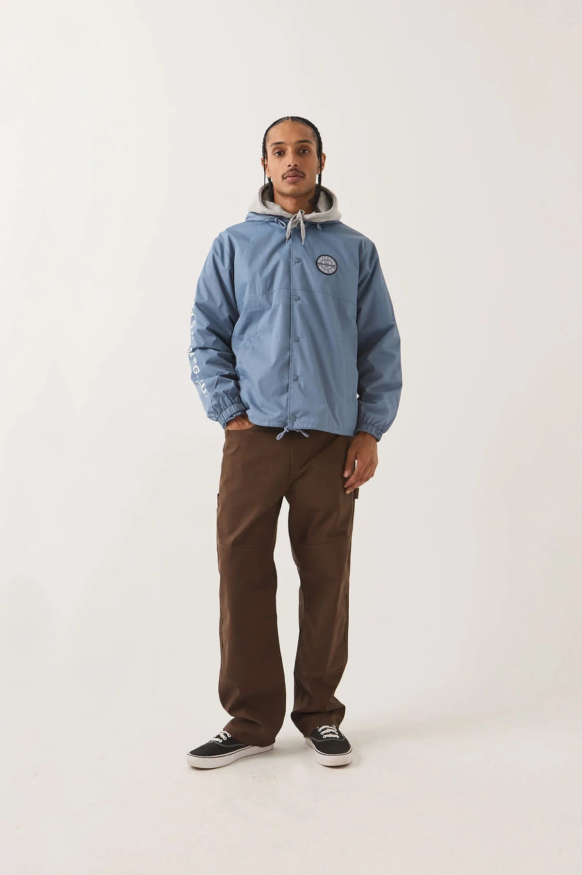 Brixton Men's Hooded Claxton Lightweight Jacket