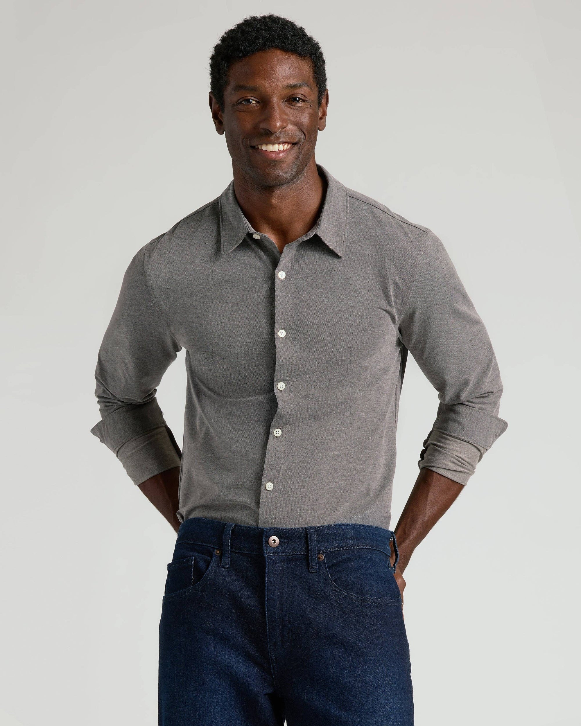 True Classic Men's Oak Classic Stretch Oxford 2.0