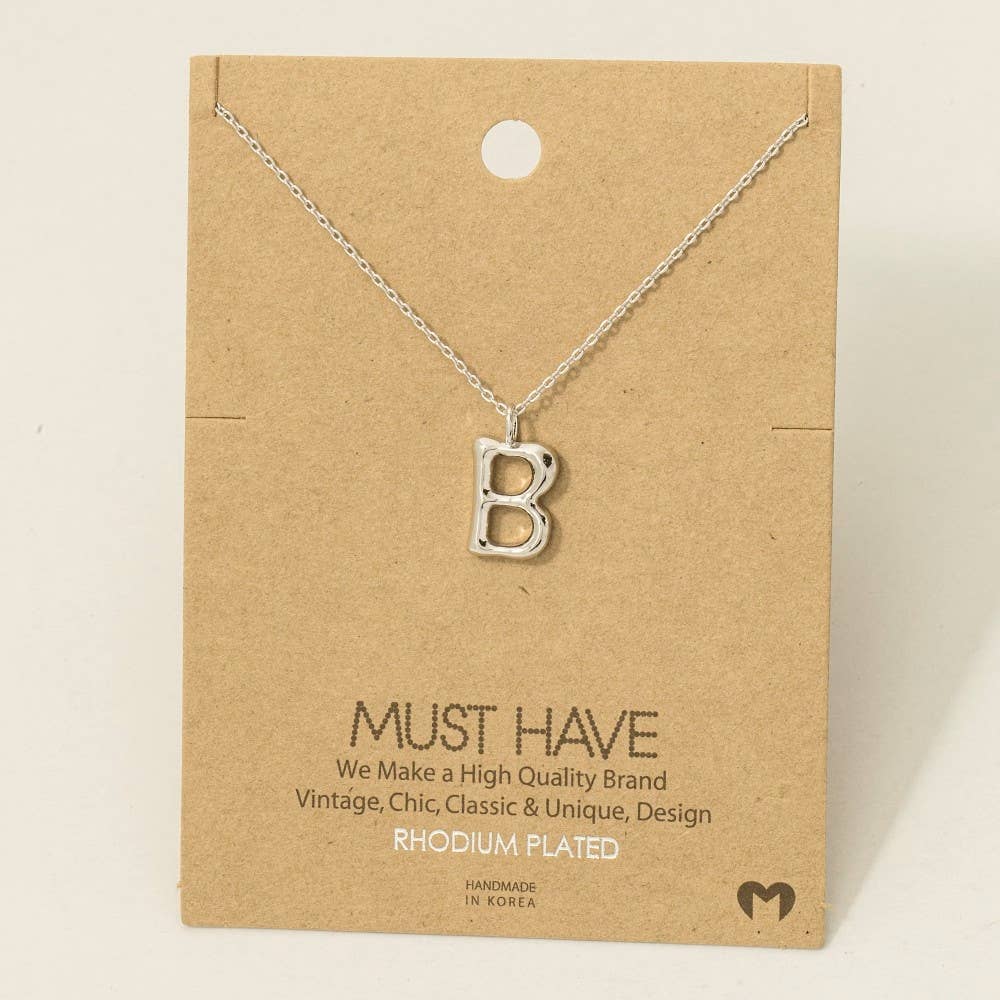 Fame Bubble Letter Pendant Necklace