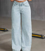 Serenity Collective Women's Bow Wide Leg Jeans