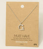 Fame Bubble Letter Pendant Necklace: K Gold