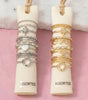 Oval Signet And Crystal Stacking Ring Set