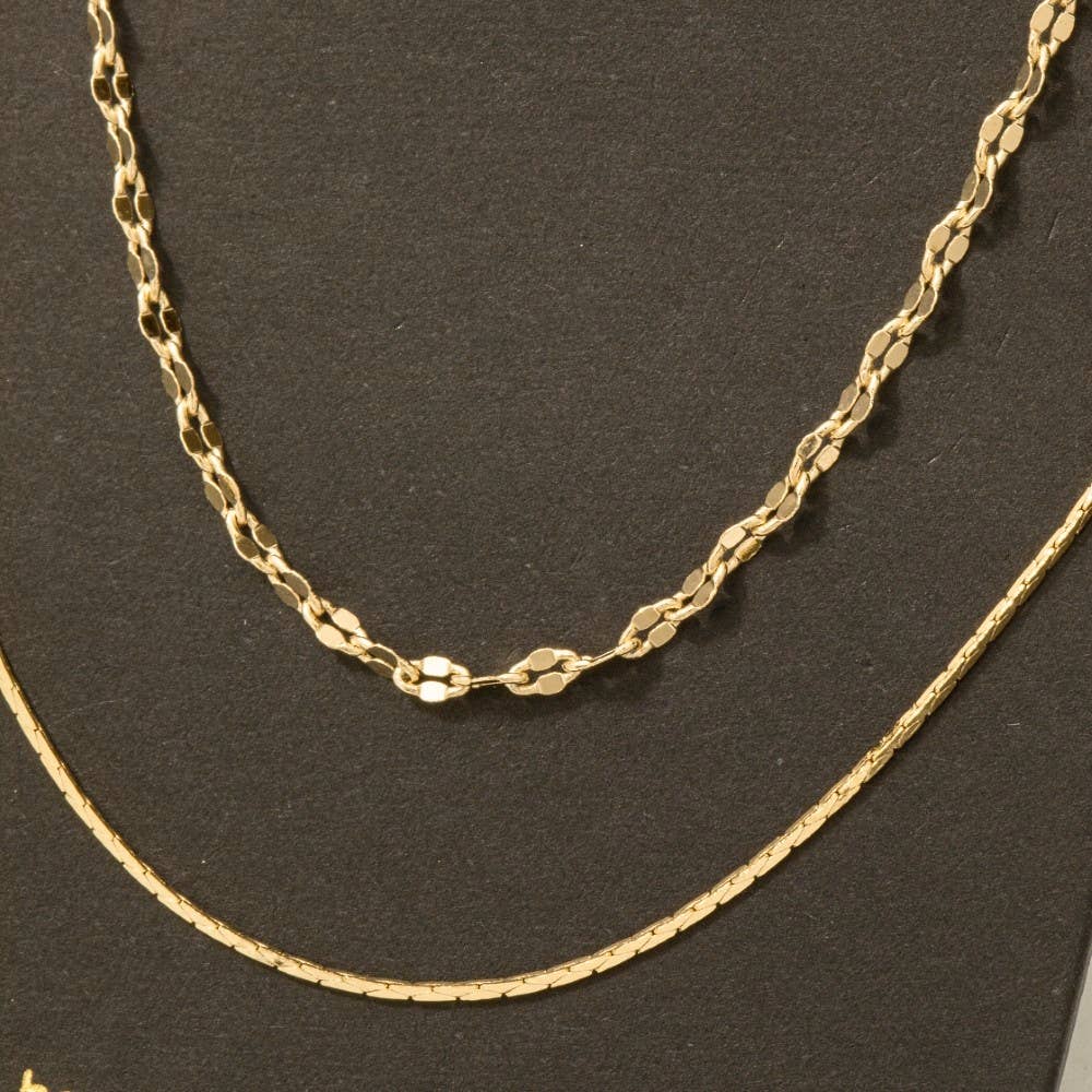 Layered Dainty Chain Link Necklace