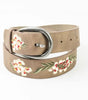 Leto Hibiscus Embroidered Bohemian Belt