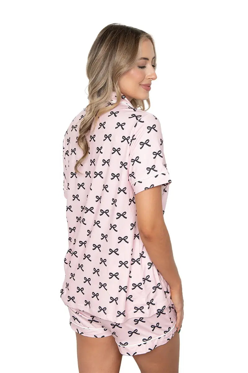 Katydid Mini Coquette Bows Valentine's Loungewear Set