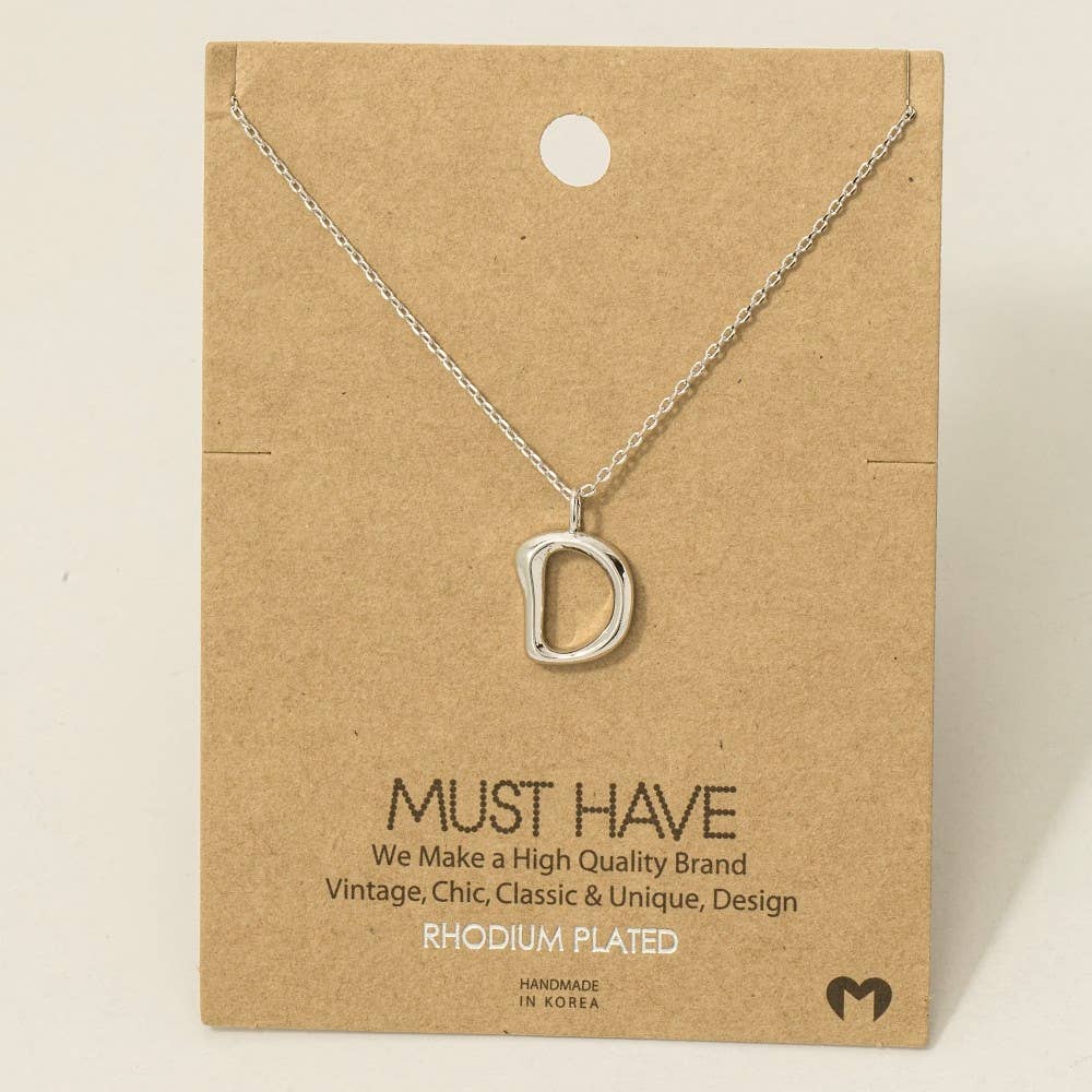 Fame Bubble Letter Pendant Necklace