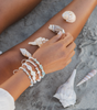 Lotus and Luna Teal Tide Sea Stone Bracelet