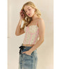 Veveret Flower Lace Corset Cami Top