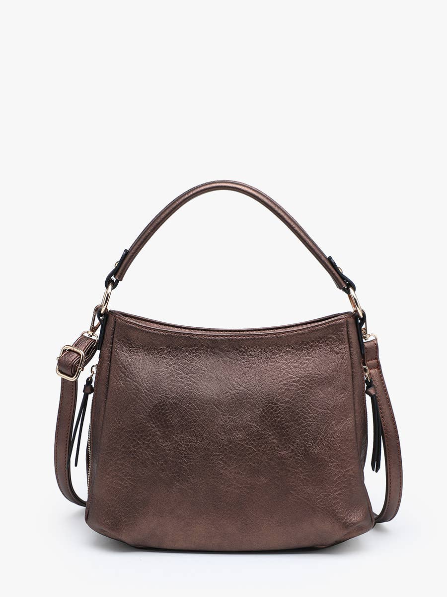 Jen & Co. Amari Structured Satchel w/ Dual Side Pockets