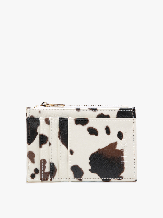 Jen & Co. Sia Zip Card Holder Wallet – Compact Vegan Leather