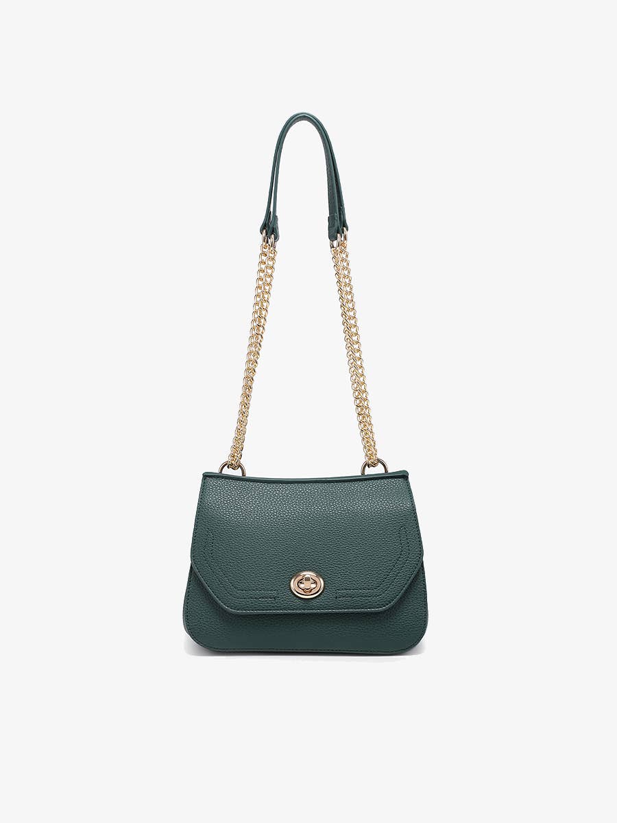 Jen & Co. Lottie Twist Lock Crossbody Bag – Chain Strap