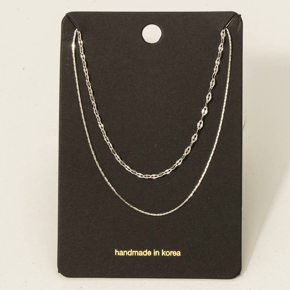 Layered Dainty Chain Link Necklace