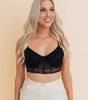 Leto Stylish Longline Bra Top - Breathable Lace Undergarment