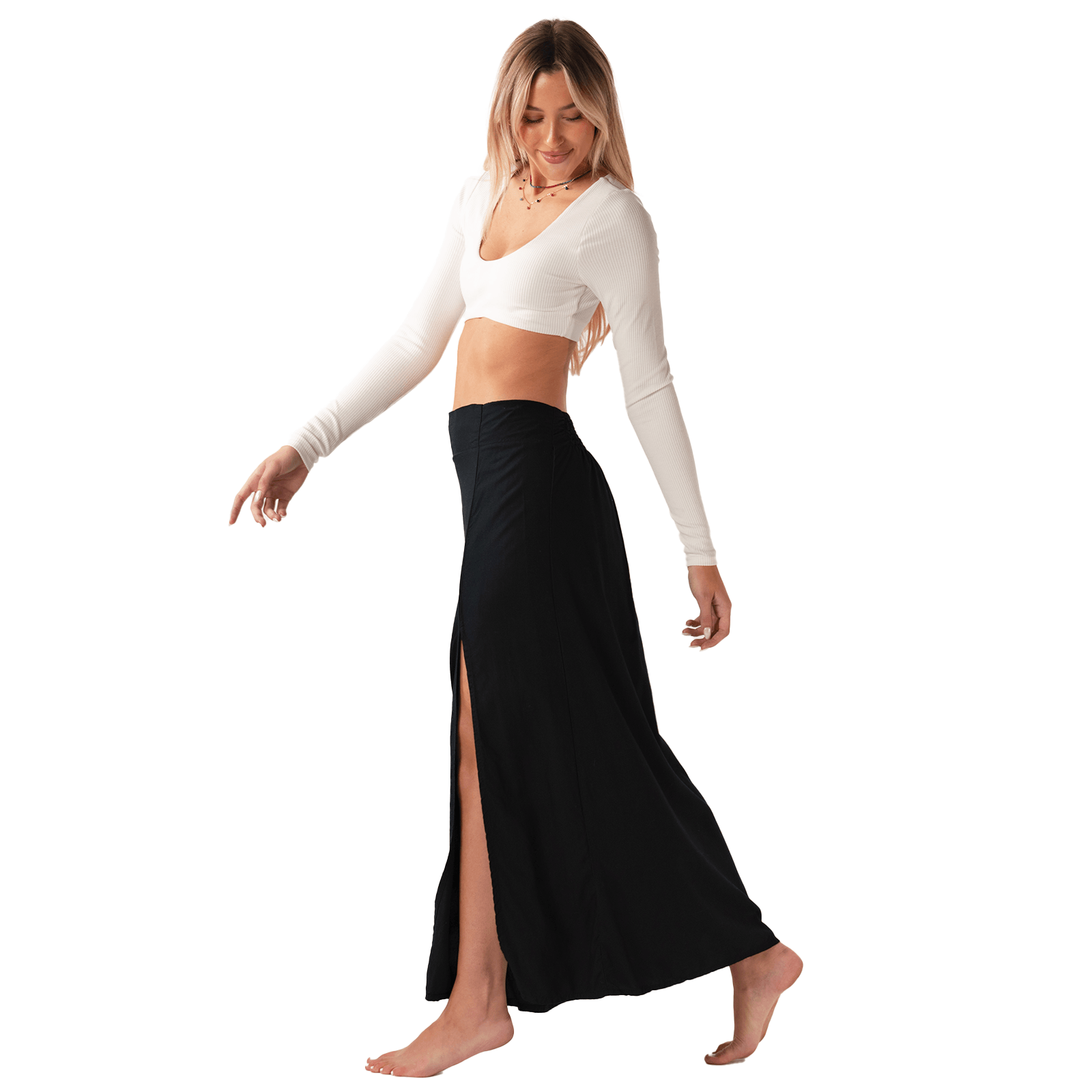 Lotus and Luna Black Maxi Skirt