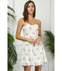 Veveret Flower Printed Lace Tube Mini Dress