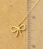 Fame Wire Ribbon Bow Pendant Necklace