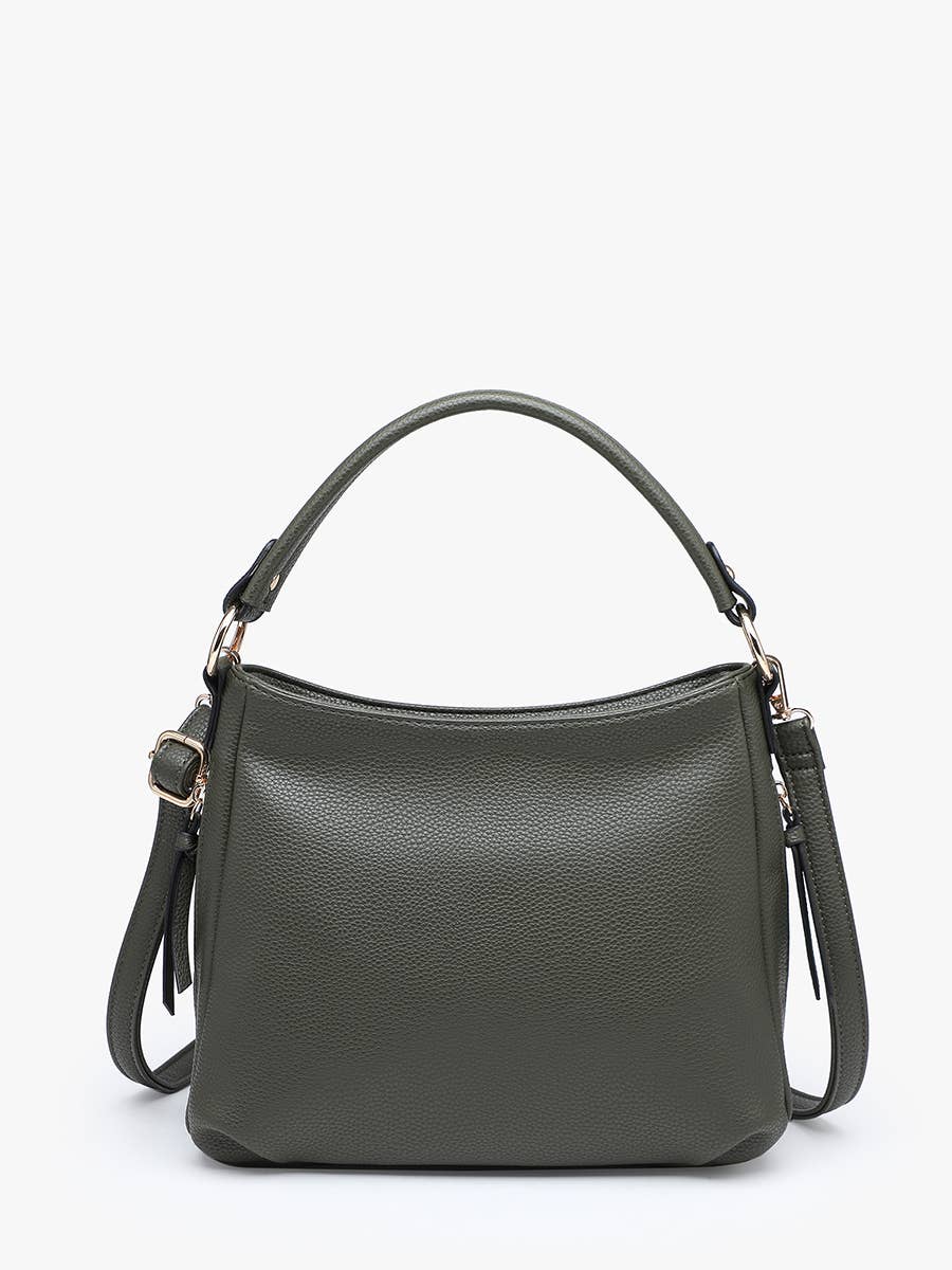Jen & Co. Amari Structured Satchel w/ Dual Side Pockets