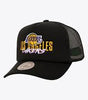 Men's Black Los Angeles Lakers Year of the Snake Trucker Adjustable Hat