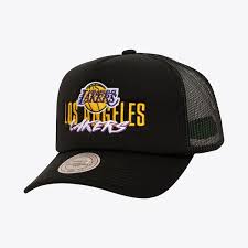 Men's Black Los Angeles Lakers Year of the Snake Trucker Adjustable Hat