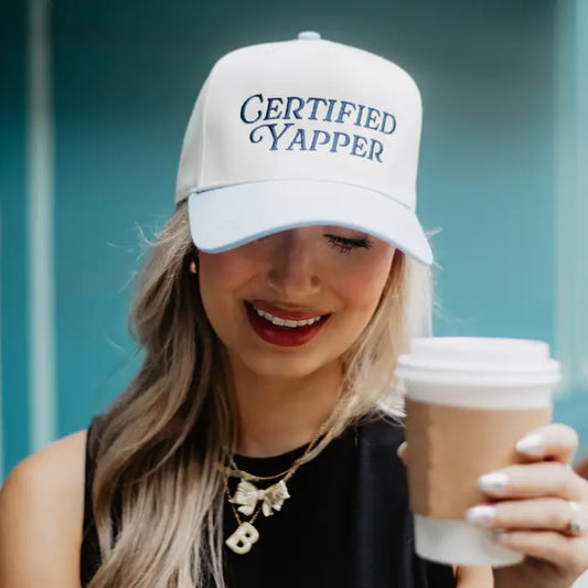 Katydid Certified Yapper Two-Toned Vintage Hat