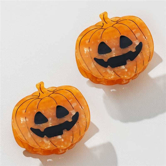 Adorro Jack O Lantern Pumpkin Claw Clip