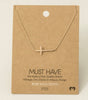 Fame Side Cross Pendant Necklace