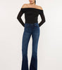 KanCan Women's Mid-Rise Flare Jeans