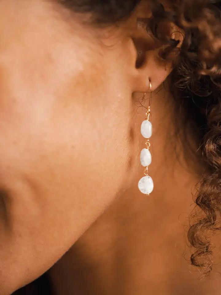 Moonstone Waterfall Earings