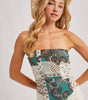 Bluivy Women's Paisley Crossover Halter Neck Bandeau Top