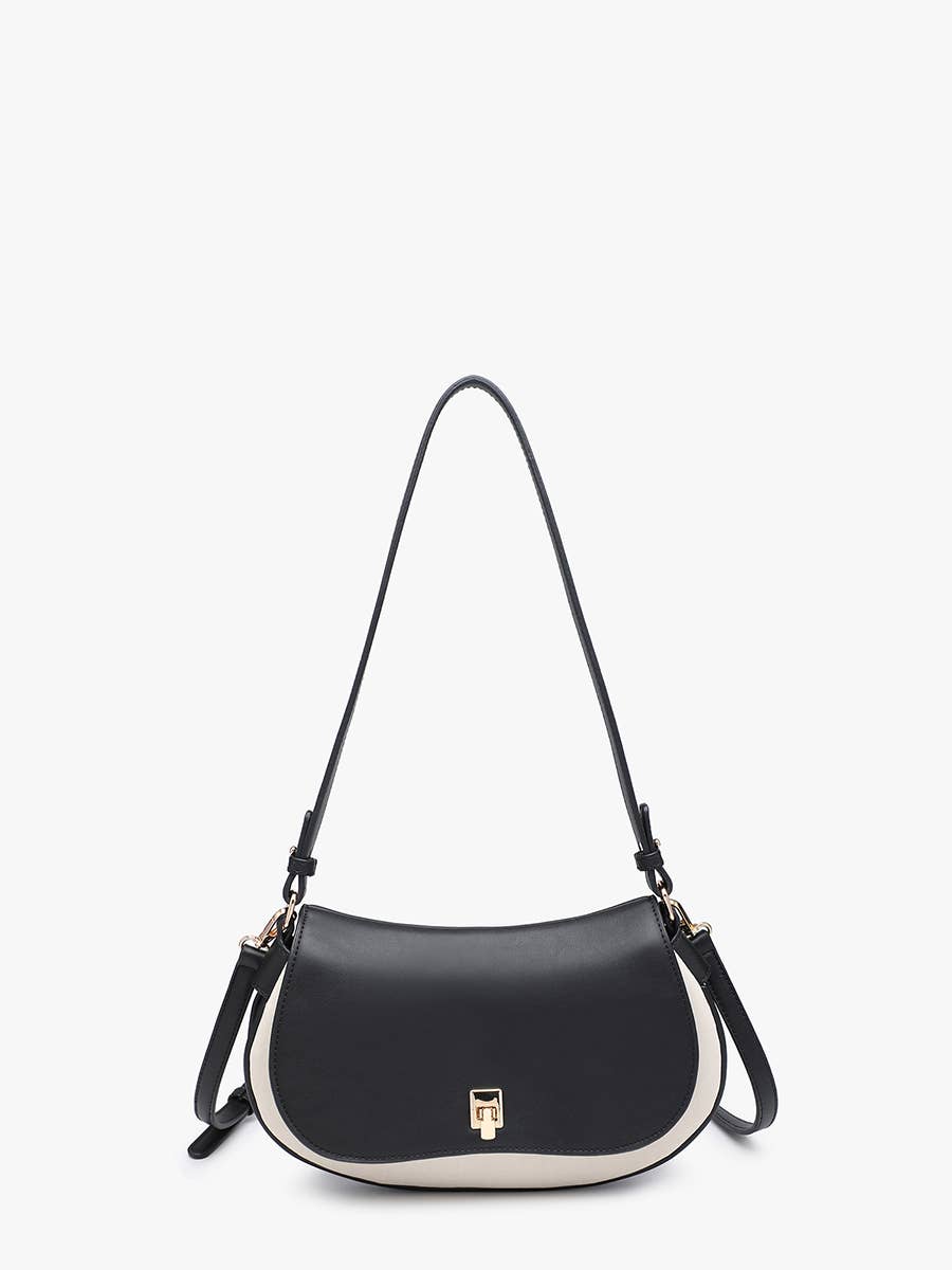 Jen & Co. Quinn Faux Suede Shoulder Bag w/ Push Lock