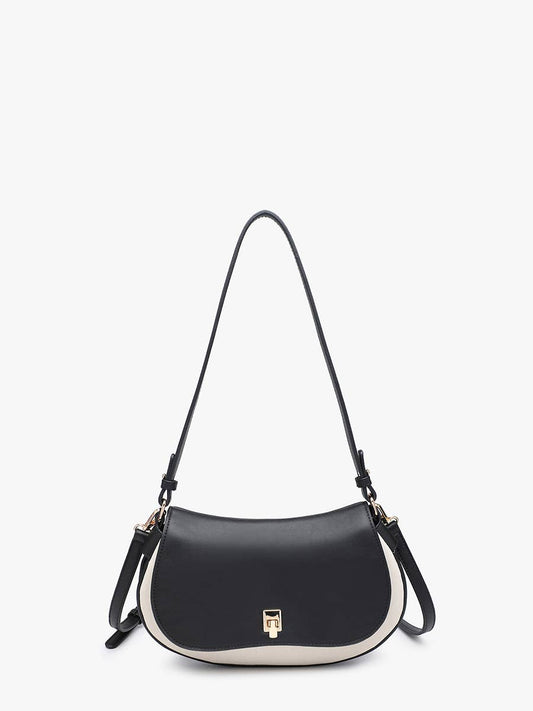 Jen & Co. Quinn Faux Suede Shoulder Bag w/ Push Lock