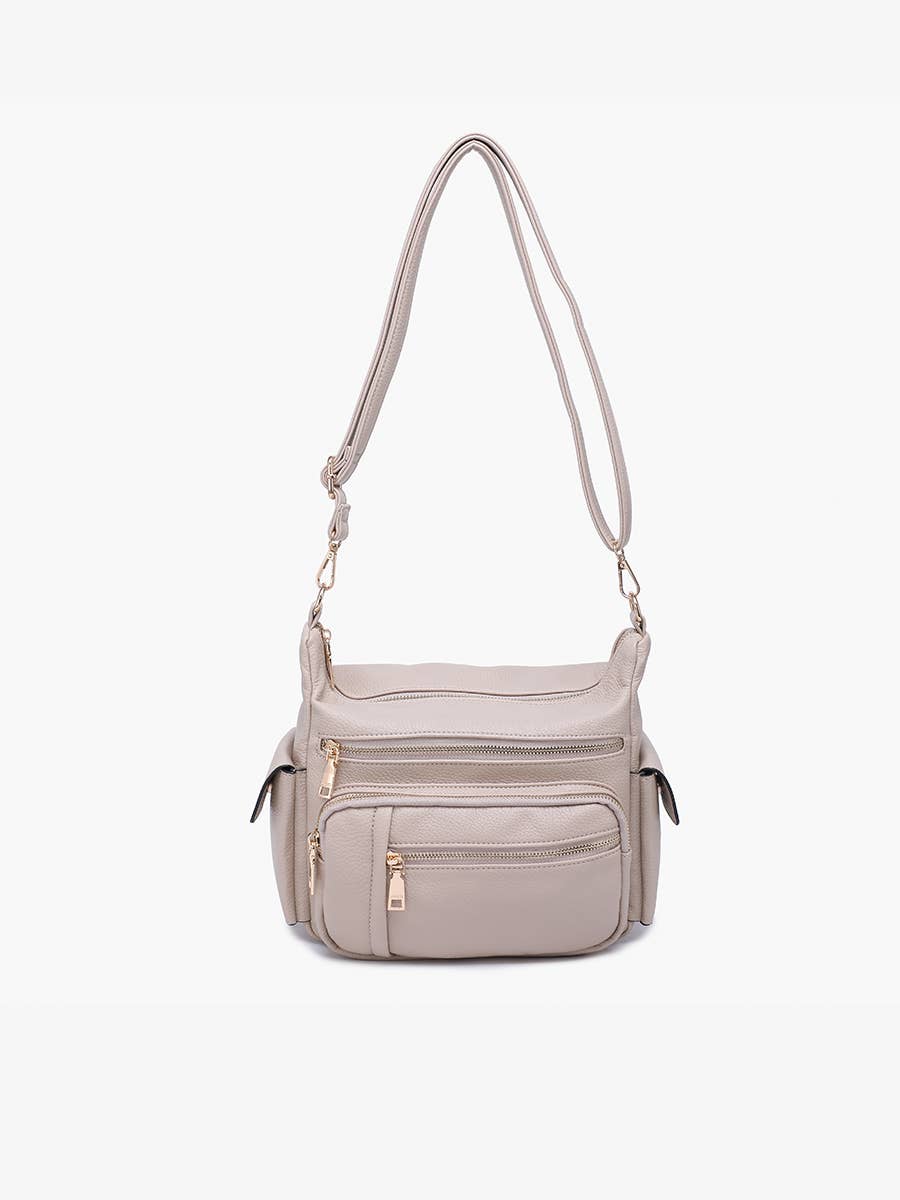 Jen & Co. Nicole Multi-Zip Crossbody Bag w/ Side Pockets
