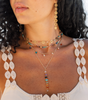 Lotus and Luna 7 Chakras Healing Necklace (Gold)