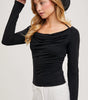 Bluivy Women's Cowl Neck Halter Back-Tie Knit Top