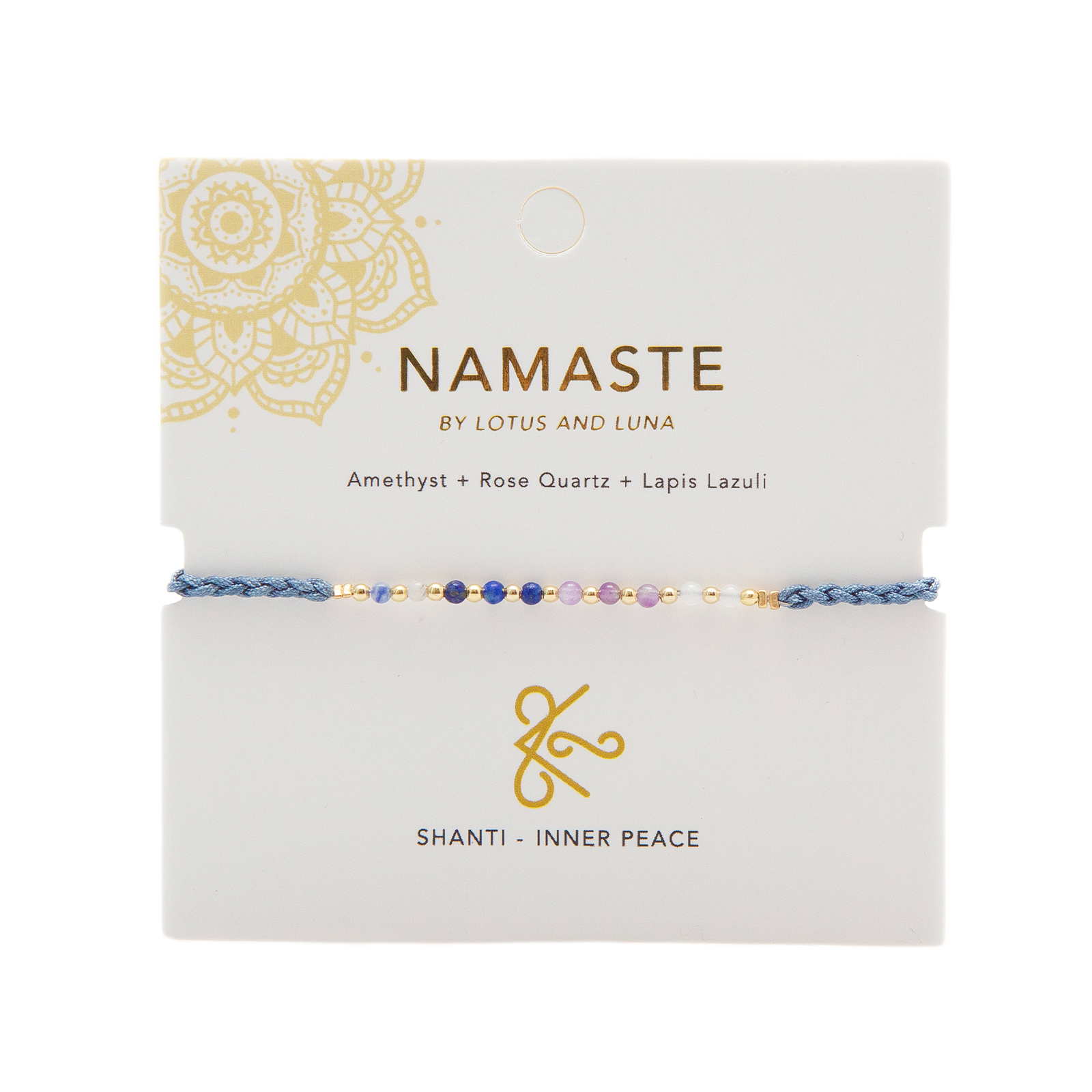 Lotus and Luna Shanti Namaste Bracelet