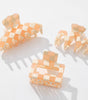 Adorro Pumpkin Checkmate Assorted Claw Clip