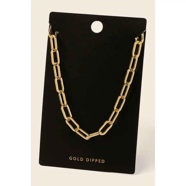 Fame Dainty Oval Chain Link Necklace