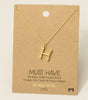Fame Bubble Letter Pendant Necklace: D Silver
