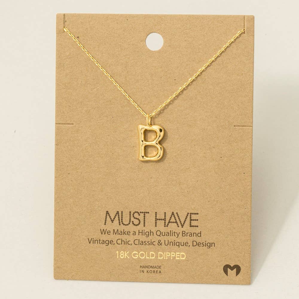 Fame Bubble Letter Pendant Necklace