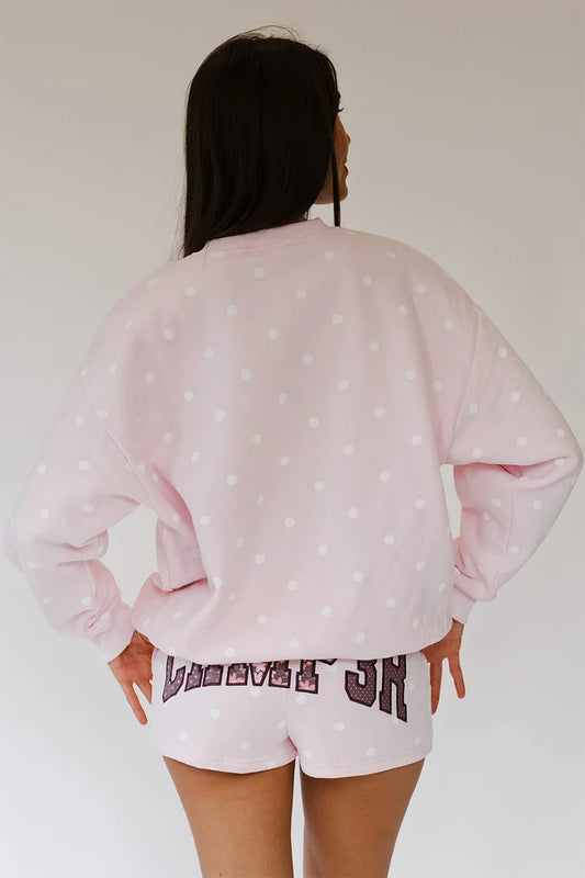 Happy Camp3r Women's Pink Sprinkle Camp3r Crewneck Sweatshirt