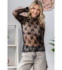 Lace Long Sleeve See Through Top