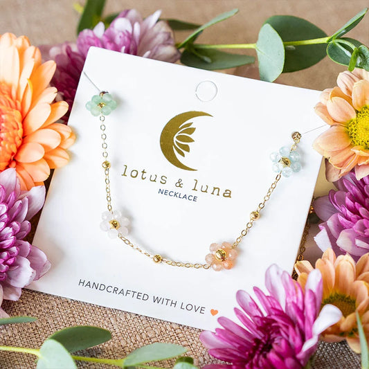 Lotus and Luna Superbloom Charm Necklace